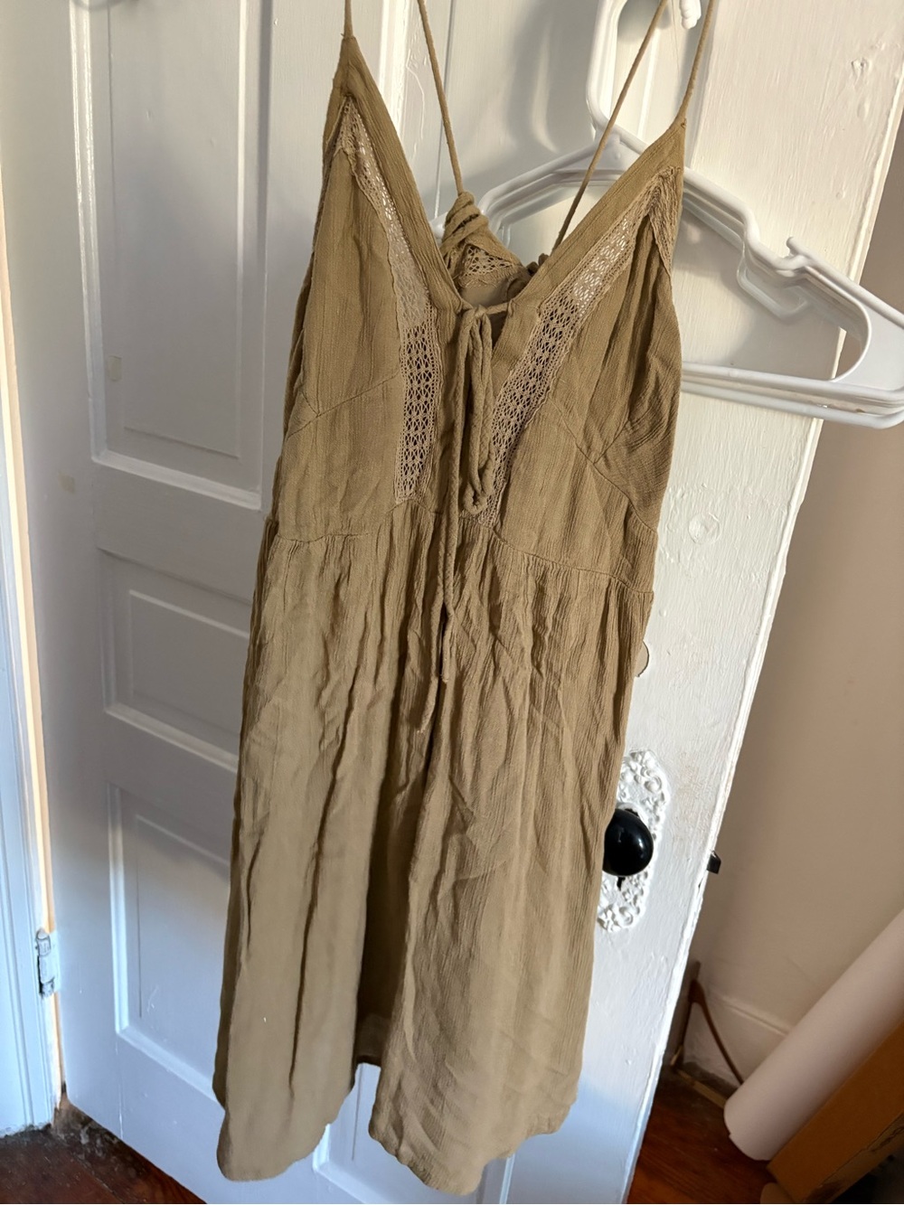 Women’s Spaghetti Strap Dress in Olive Brown